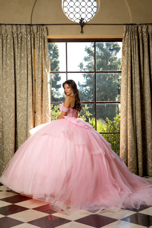 Beaded Bodice with Layered Quince Dress