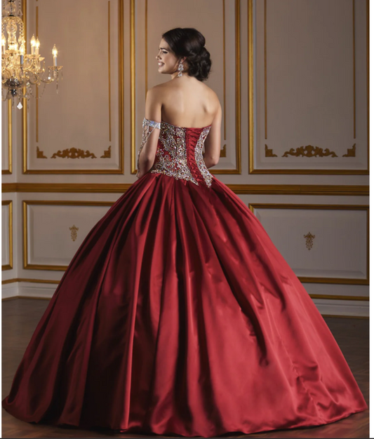 Strapless Satin Quinceanera Dress