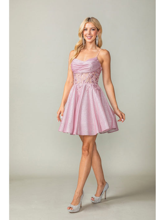 Dancing Queen 3386 Spaghetti Strap A-Line Dress