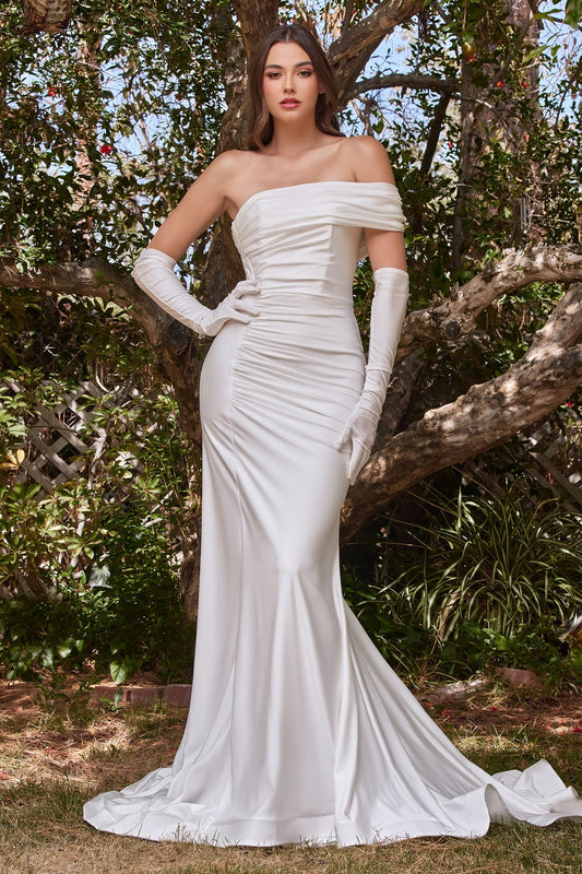 LADIVINE GLAMOUR GLOVE LUXE JERSEY MERMAID GOWN - CURVE